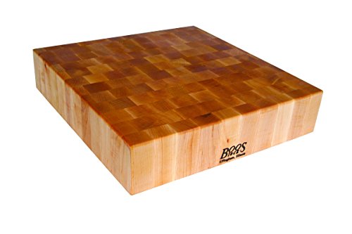 John Boos Block BB03 Classic Reversible Maple Wood End Grain Chopping Block, 30 Inches x 30 Inches x 6 Inches