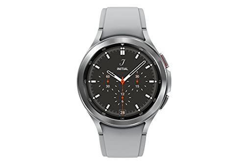 Samsung Galaxy Watch 4 Classic 46mm Smartwatch with ECG Monitor Tracker for Health, Fitness, Running, Sleep Cycles, GPS Fall Detection, LTE, US Version, Silver