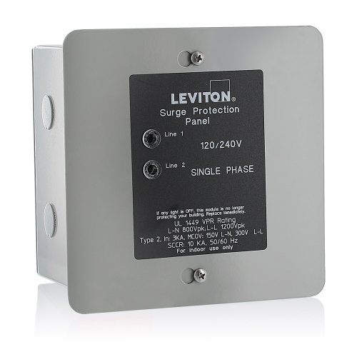 Leviton 51120-1 120/240 Volt Panel Protector, 4-Mode Protection, Light Commercial/Residential Grade, In NEMA 1 Enclosure