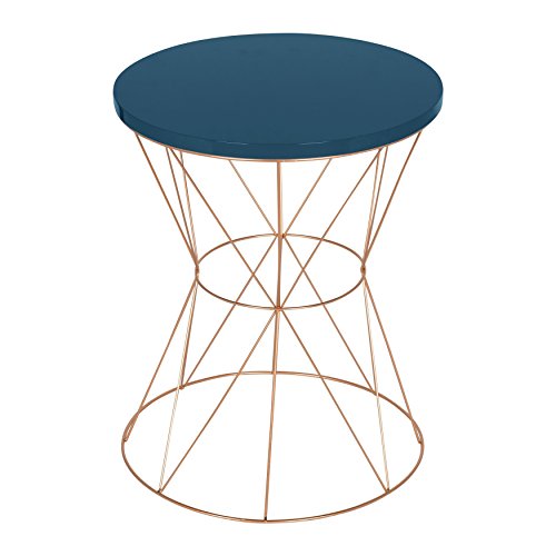 Kate and Laurel Mendel Round Accent Table with Cage Met...