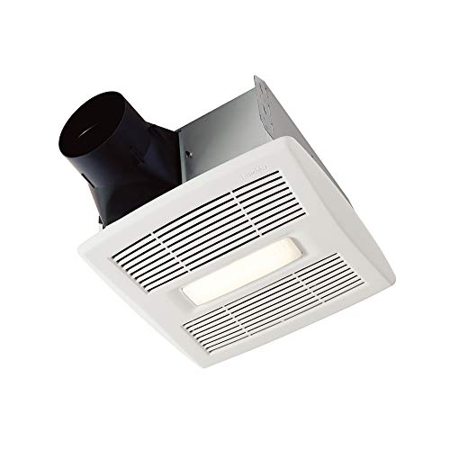 Broan-NuTone AE110L Invent Energy Star Qualified Single-Speed Ventilation Fan with LED Light, 110 CFM 1.0 Sones, White