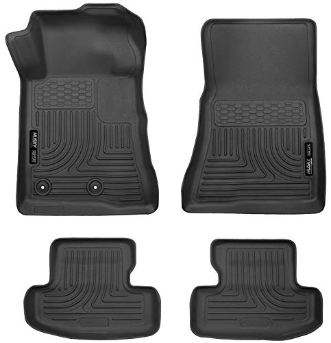 Husky Liners s Weatherbeater Series | Front & 2nd Seat Floor Liners - Black | 99371 | Fits 2015-2021 Ford Mustang Convertible/Coupe 3 Pcs