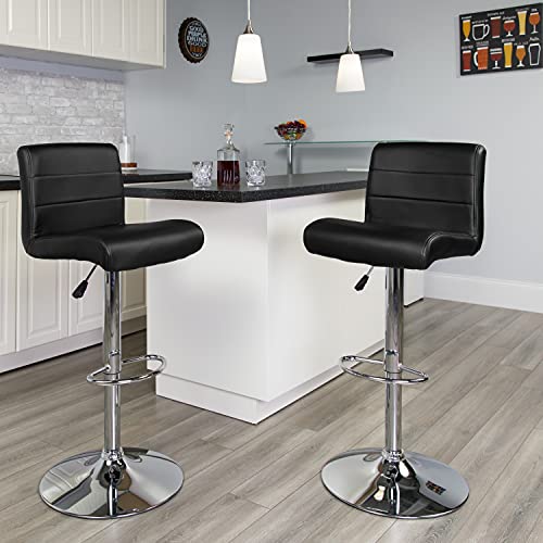 Flash Furniture Contemporary Adjustable Height Barstool with Chrome Base