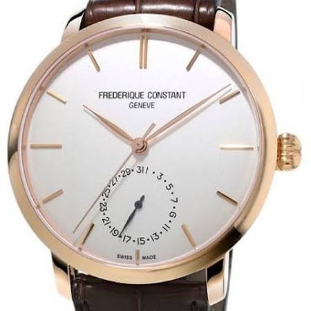 Frederique Constant Watches Child Code Frederique Constant Men's FC-710V4S4 Slimline Manufacture Analog Display Automatic Self Wind Brown Watch