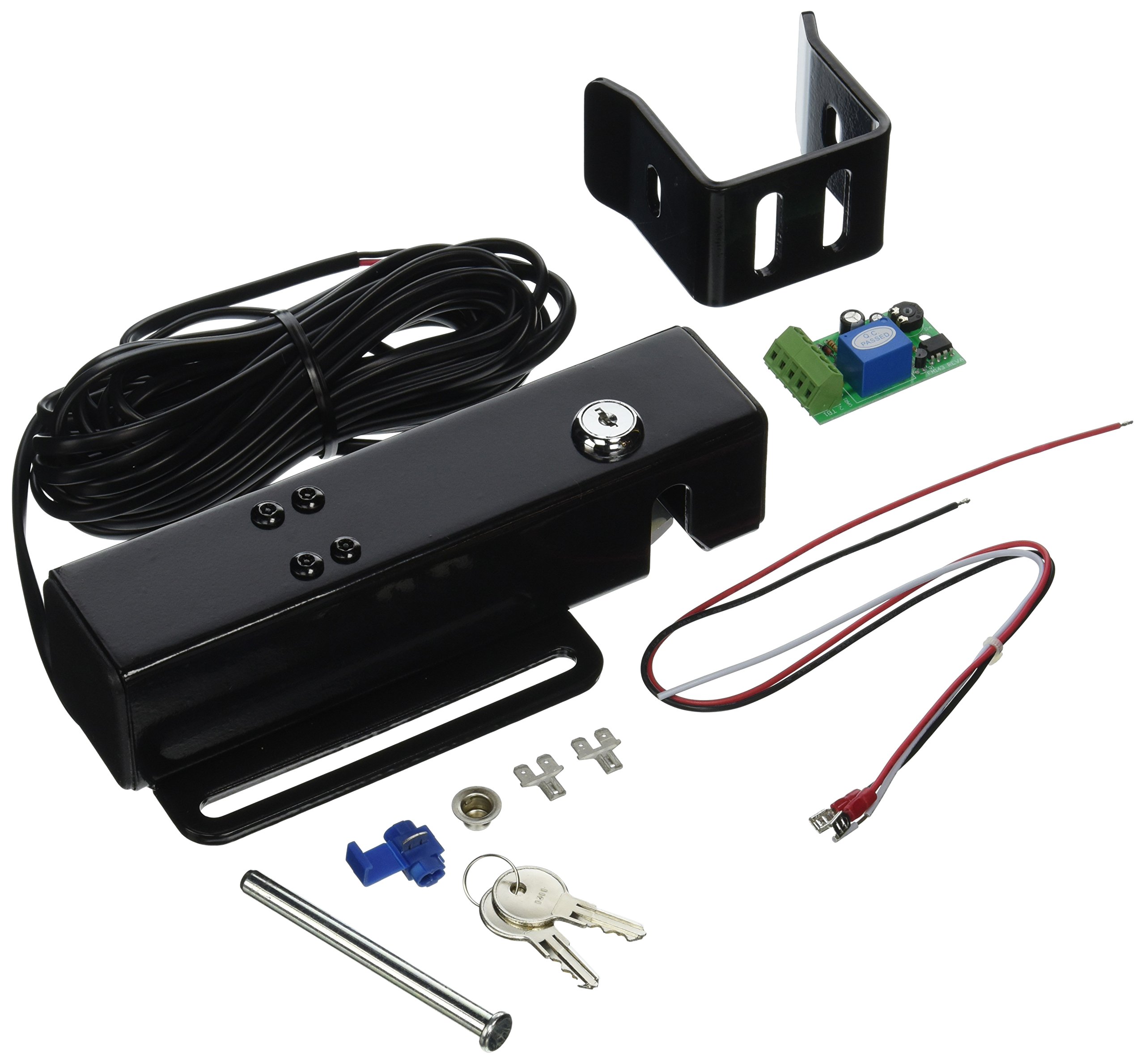 Mighty Mule Automatic Gate Lock (FM143) for  Automatic Gate Openers , Black