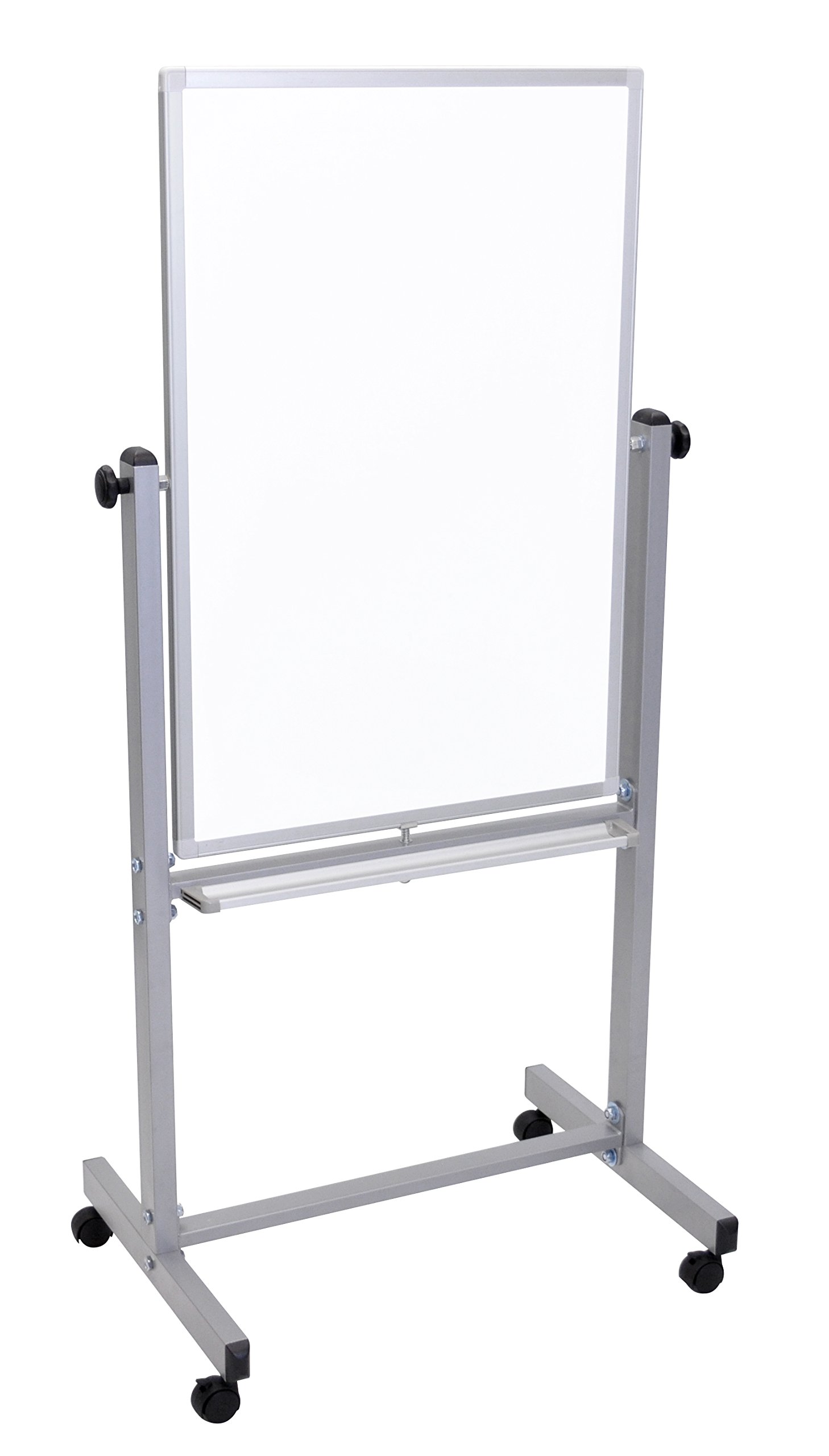 LUXOR Mobile Dry Erase Double-Sided Magnetic Whiteboard with Aluminum Frame and Stand