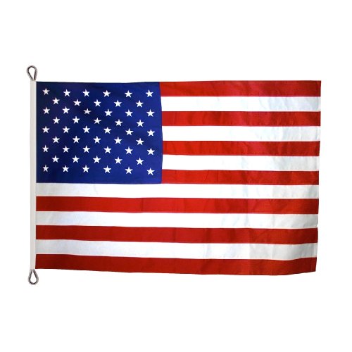 Annin Flagmakers Model 2360 American Flag Nylon SolarGuard NYL-Glo, 12x18 ft, 100% Made in USA with Sewn Stripes, Embroidered Stars and Roped Heading