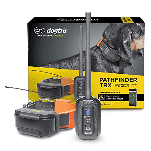 Dogtra Pathfinder TRX 9-Mile 21-Dog Expandable Waterproof Smartphone Required GPS-Only Tracking Collar with 2-Second Update Rate, No Subscription Fee, Free Satellite Map
