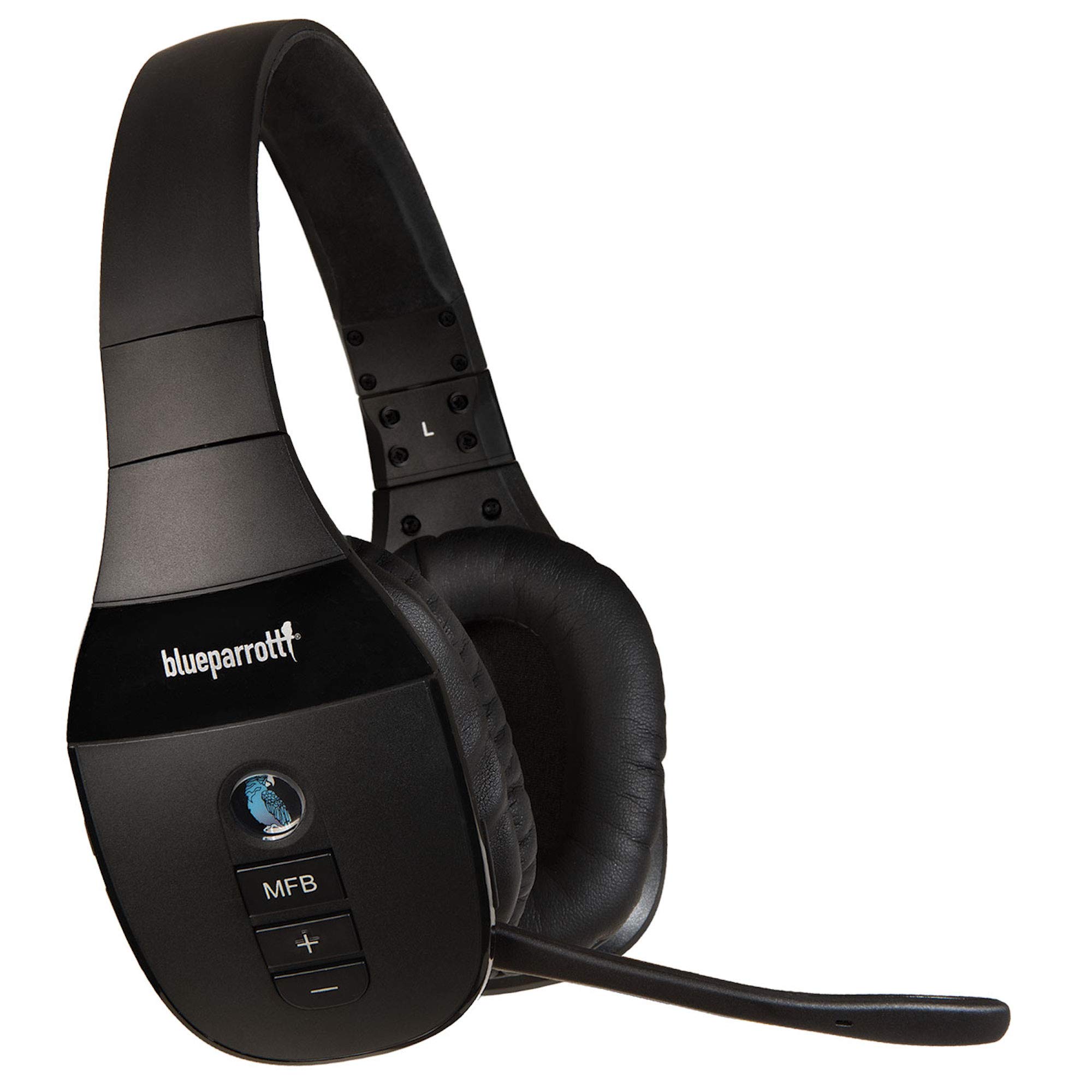BlueParrott S450-XT Voice-Controlled Bluetooth Headset – Industry Leading Sound with Long Wireless Range, Extreme Comfort and Up to 24 Hours of Talk Time , Black , Stereo