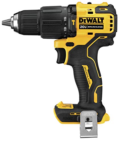 DEWALT ATOMIC 20V MAX Hammer Drill, Cordless, Compact, 1/2-Inch, Tool Only (DCD709B)