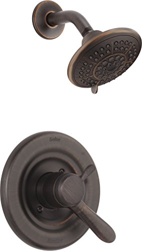 Delta Faucet Lahara 17 Series Dual-Function Shower Trim Kit with 5-Spray Touch-Clean Shower Head, Venetian Bronze T17238-RB (Valve Not Included)