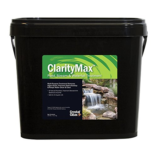 CrystalClear ClarityMax Granular Treatment, Reduces Debris & Sludge Build Up, Removes Algae Stains in Ponds, Streams & Waterfalls - 2.5 lbs Treats up to 20,000 gallons