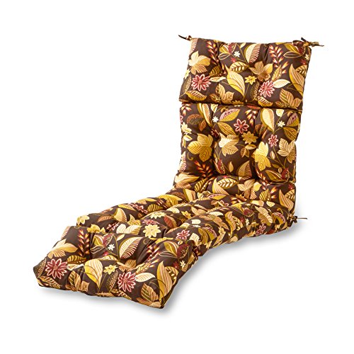 Greendale Home Fashions 72-Inch Patio Chaise Lounger Cushion, Timberland Floral