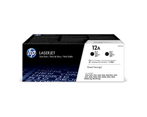 HP 12A | Q2612D | 2 Toner Cartridges | Black