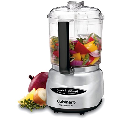Cuisinart DLC-4CHB Mini-Prep Plus 4-Cup Food Processor - Brushed Stainless Steel (Certified Refurbished)
