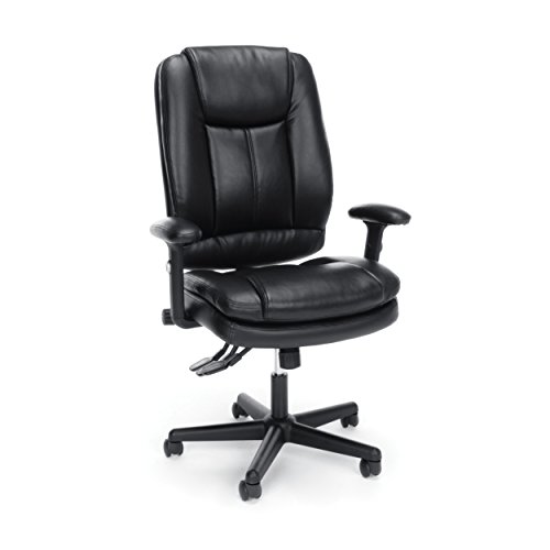 OFM ESS Collection Ergonomic High-Back Bonded Leather Executive Chair, in Black (ESS-6050)