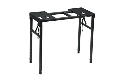 Gator Frameworks Keyboard and Audio Utility Table with Multi Point Adjustability and Built in Leveling Bubble; Min/Max Height - 26