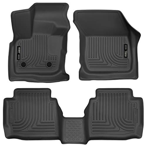 Husky Liners 98791 Black Weatherbeater Front & 2nd Seat Floor Liners Fits 2017-2019 Ford Fusion, 2017-2019 Lincoln MKZ