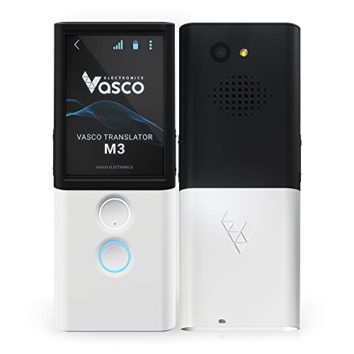 Vasco Electronics Vasco M3 Language Translator Device | The Only Translator with Free and Unlimited Internet in 200 Countries | Photo Translation | European Brand