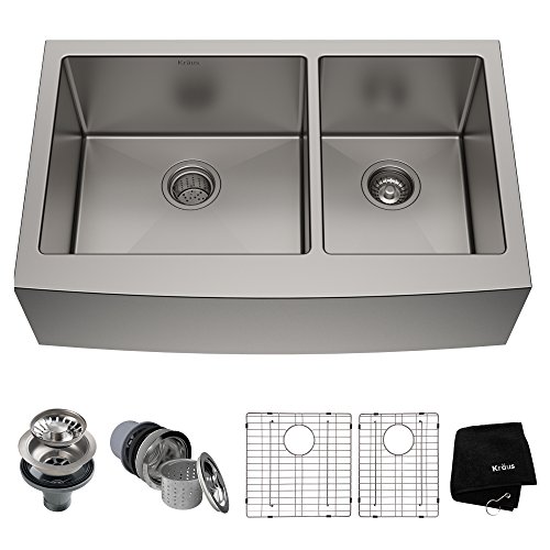 Kraus KHF203-33 Standart PRO Kitchen Stainless Steel Sink, 32.88