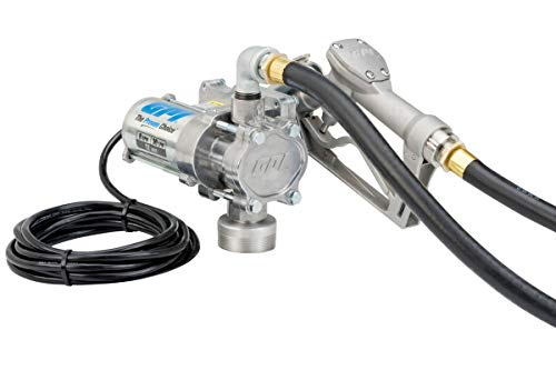 GPI - EZ-8 Fuel Transfer Pump, Manual Shut-Off Nozzle, 8 GPM Fuel Pump, 10' Hose, Power Cord, Adjustable Suction Pipe (137100-01)