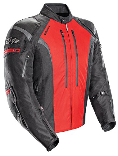 Joe Rocket Atomic 5.0 Mens Black/Red Textile Jacket - Large