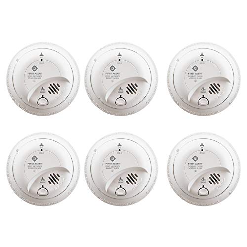 First Alert BRK SC9120B-6 Hardwired Smoke and Carbon Monoxide (CO) Detector with Battery Backup, 6-Pack