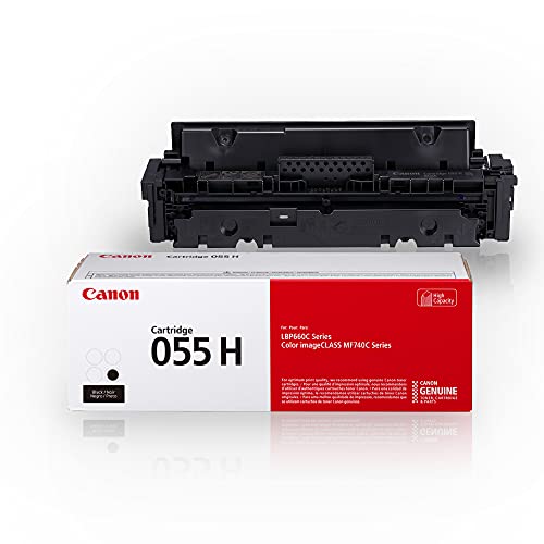 Canon Genuine Toner, Cartridge 055 Black, High Capacity (3020C001) 1 Pack, for  Color imageCLASS MF741Cdw, MF743Cdw, MF745Cdw, MF746Cdw, LBP664Cdw Laser Printers