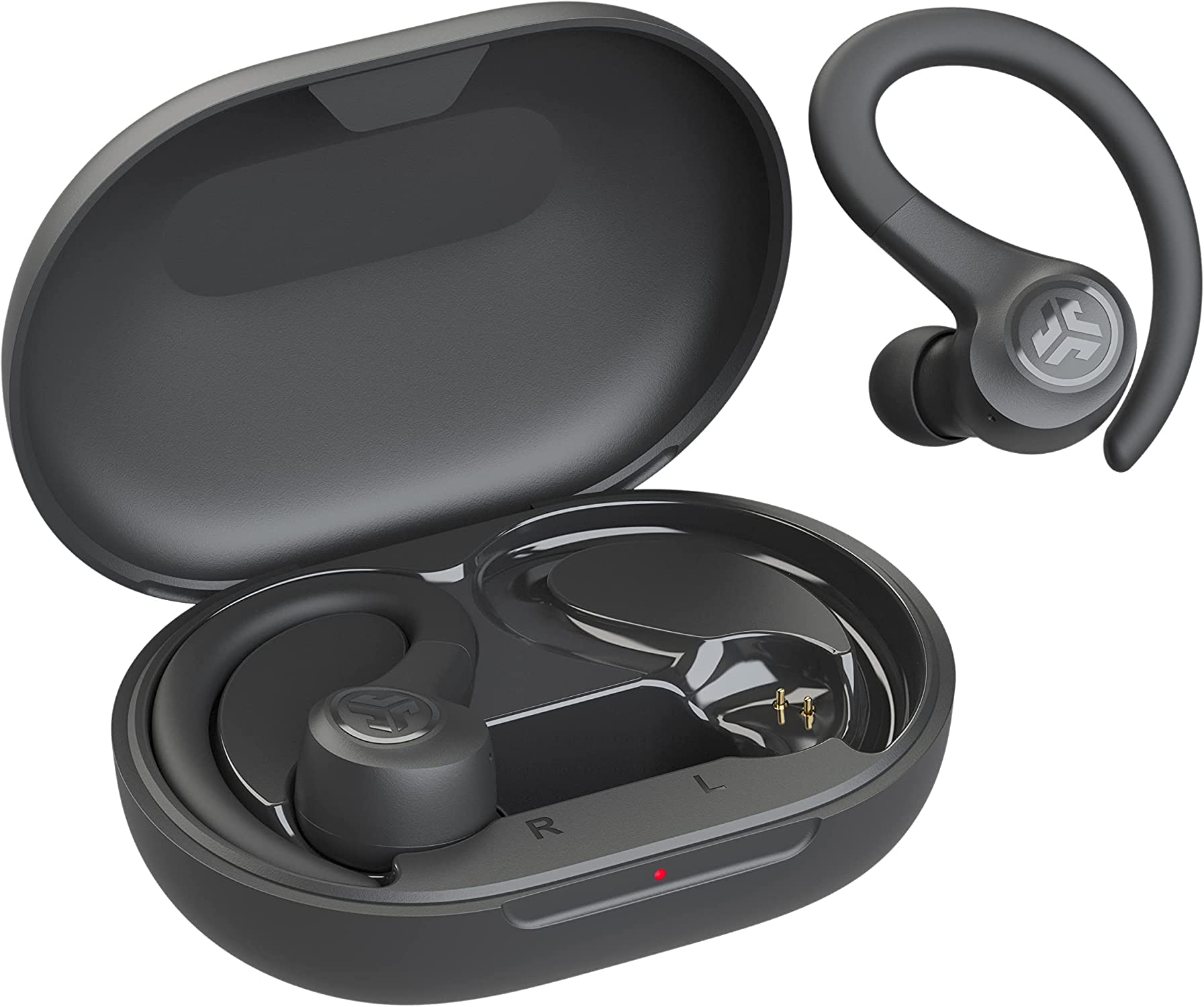 JLAB Go Air Sport - Wireless Workout Earbuds Featuring C3 Clear Calling, Secure Earhook Sport Design, 32+ Hour Bluetooth Playtime, and 3 EQ Sound Settings (Graphite/Black)