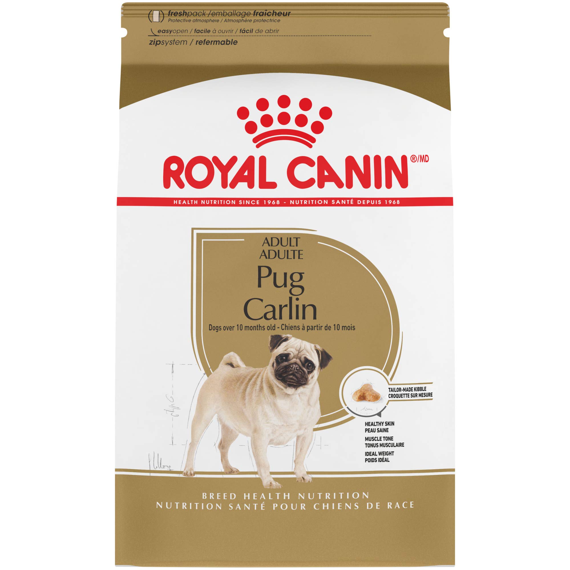 Royal Canin Breed Health Nutrition Pug Adult Dry Dog Fo...