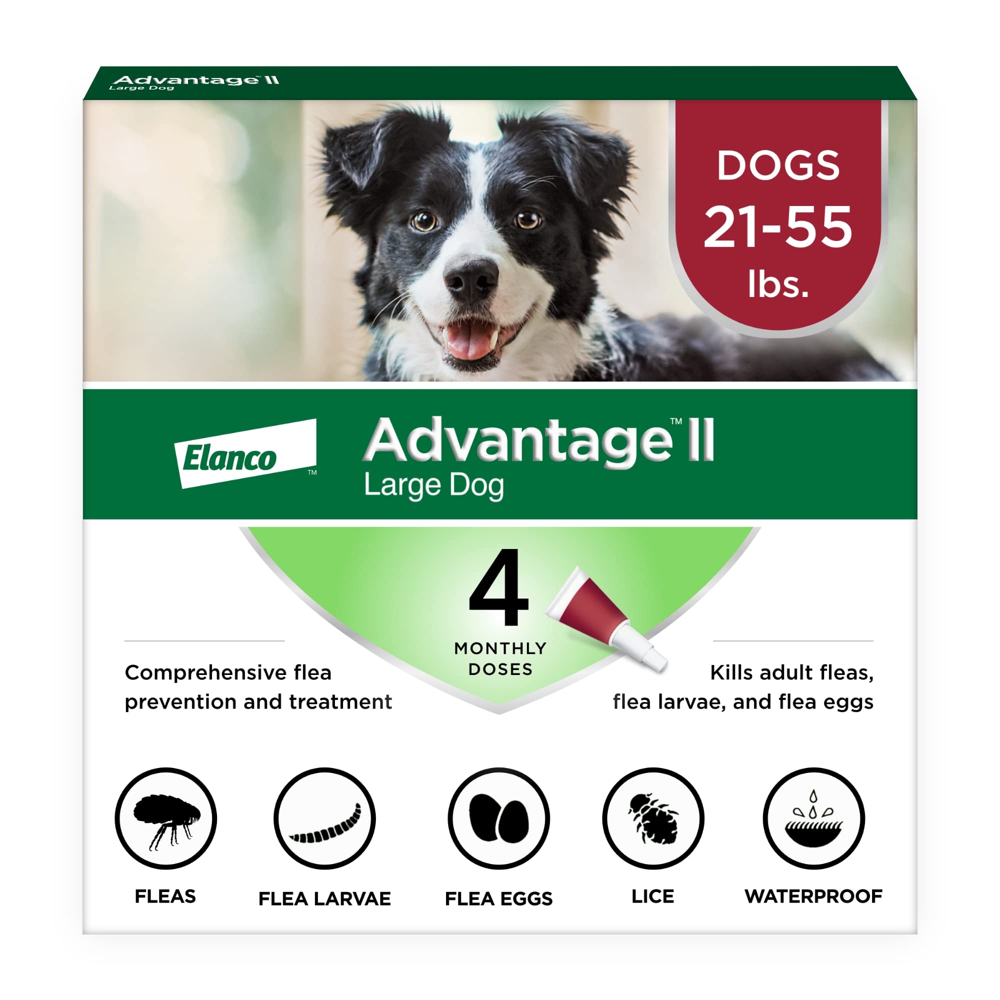 Advantage II Flea Prevention and Treatment for Large Dogs (21-55 Pounds)