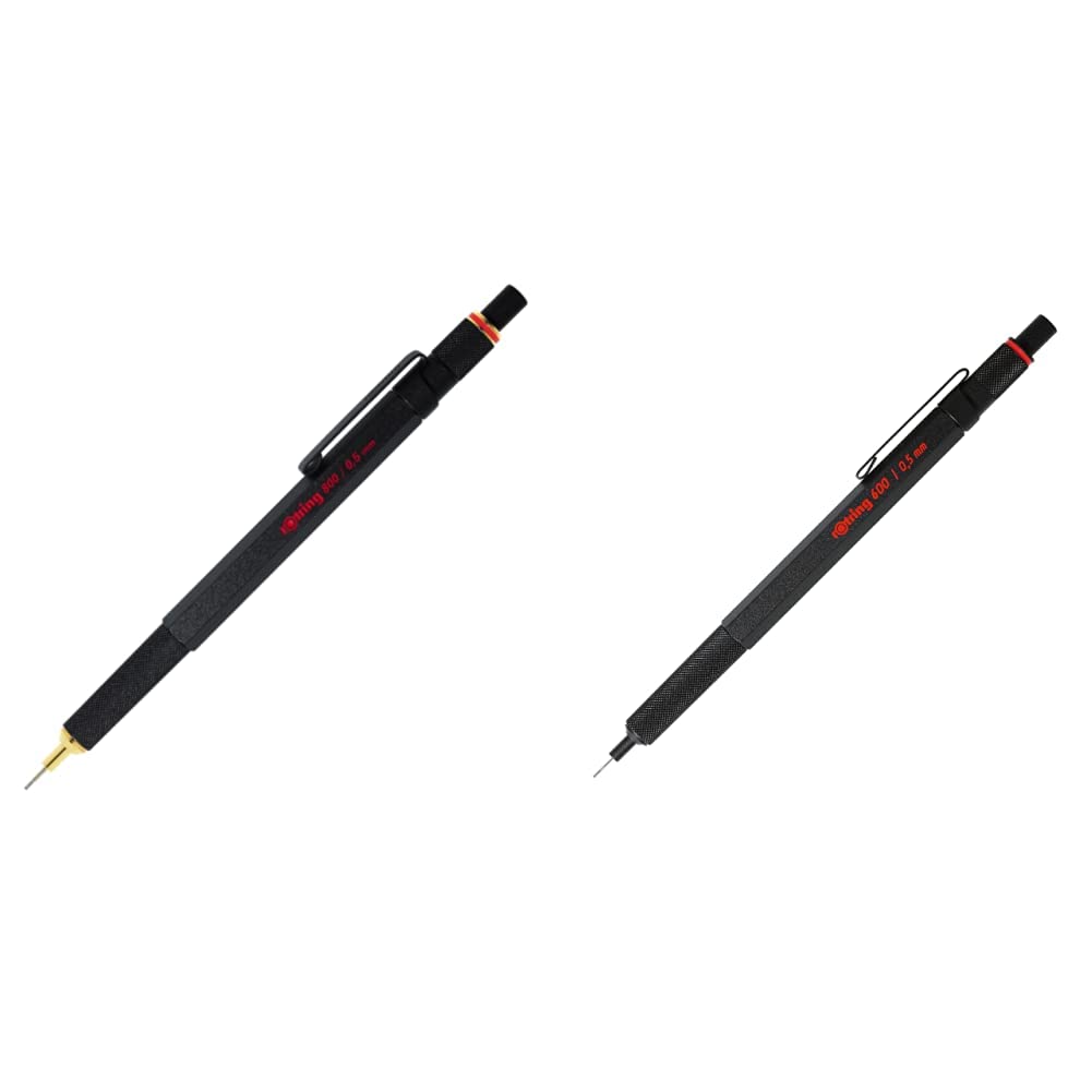 Rotring 800 Retractable Mechanical Pencil, 0.5 mm, Black Barrel