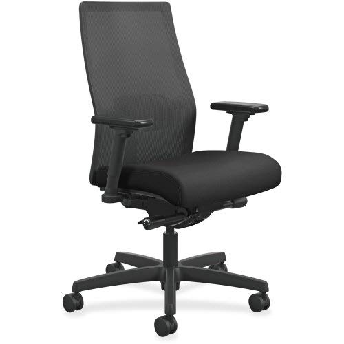 HON Ignition 2.0 Mesh Back Task Chair with Adjustable Arms and Adjustable Lumbar Support, in Black