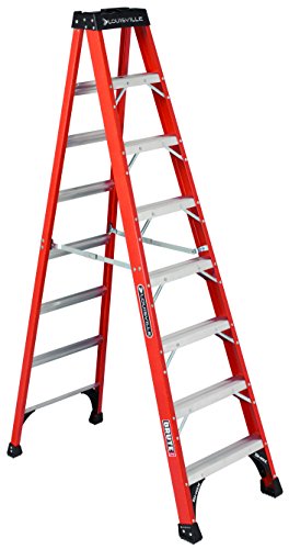 Louisville Ladder 8-Foot Fiberglass Step Ladder, 375-Pound Capacity, FS1408HD