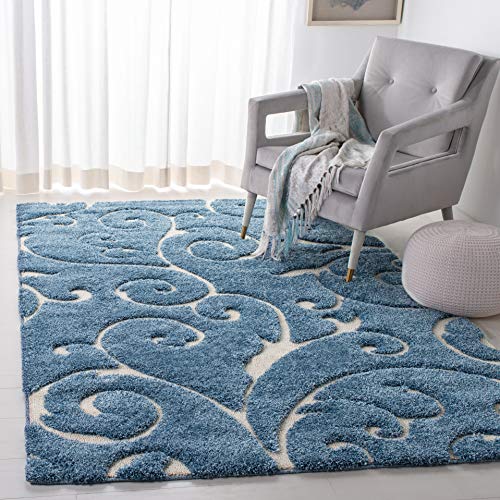 Safavieh Florida Shag Collection SG455-6011 Scrolling V...