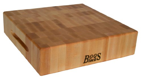 John Boos Block CCB183-S Classic Reversible Maple Wood End Grain Chopping Block, 18 Inches x 18 Inches x by 3 Inches