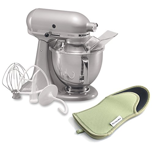 KitchenAid KSM150PSMC Artisan Series 5-Qt. Stand Mixer with Pouring Shield - Metallic Chrome