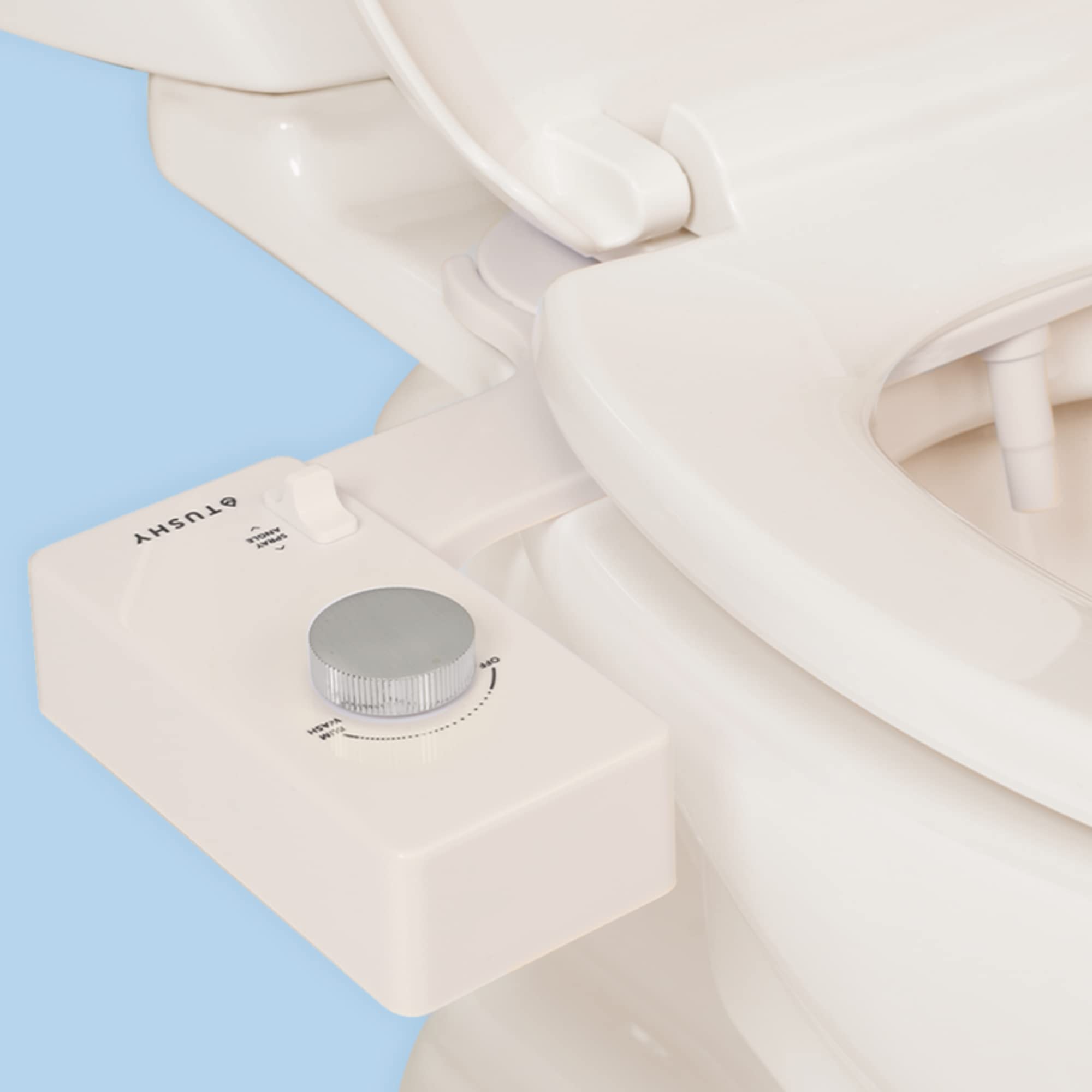 TUSHY Classic 3.0 Bidet Toilet Seat Attachment - Self Cleaning Water Sprayer +Adjustable Pressure Nozzle, Angle Control, Easy Install