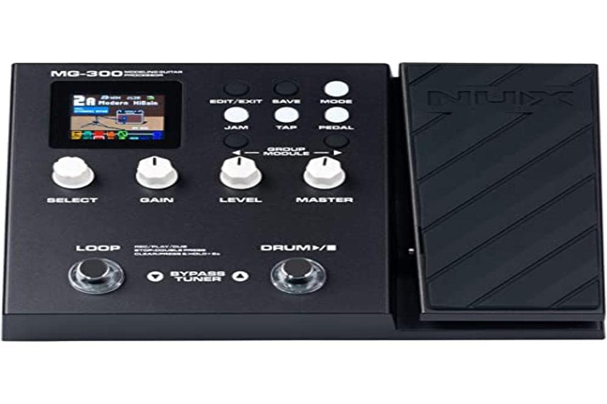 NUX MG-300 Multi Effects Pedal TSAC-HD Pre-Effects,Amp Modeling algorithm,CORE-IMAGE Post-Effects,IR,56 drum beats,60 seconds Phrase Loop