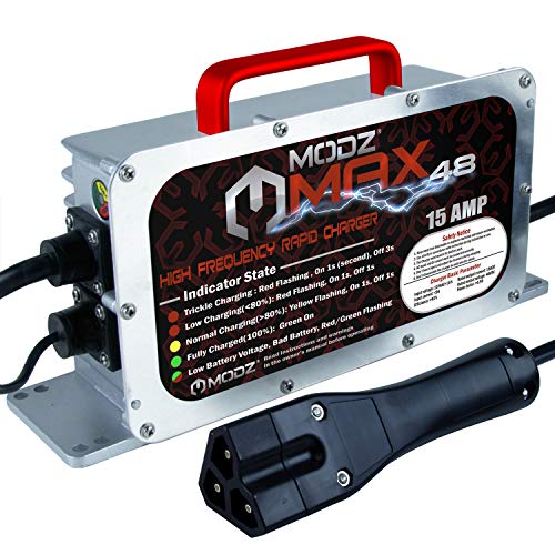 Golf Cart King MODZ Max48 15 AMP EZGO RXV & TXT 48 Battery Charger for 48 Volt Golf Carts