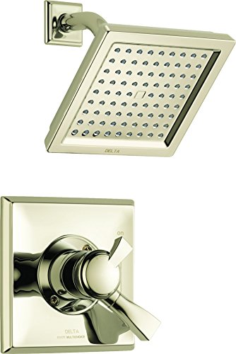 Delta Faucet Dryden 17 Series Dual-Function Shower Trim Kit with Single-Spray Touch-Clean Shower Head, Polished Nickel T17251-PN (Valve Not Included)