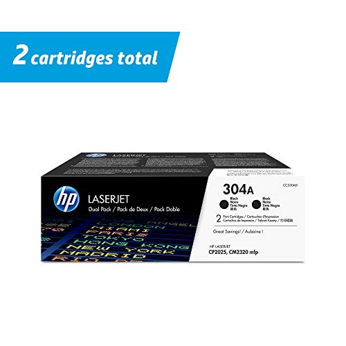 HP 304A | CC530AD | 2 Toner Cartridges | Black
