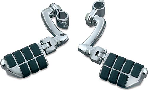 Kuryakyn 7980 Motorcycle Foot Controls: Longhorn Offset Dually Highway Pegs with Magnum Quick Clamps for 1