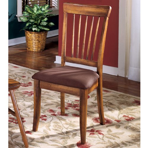 Signature Design by Ashley Berringer - Rustic Brown - Dining UPH Side Chair - Set of 2