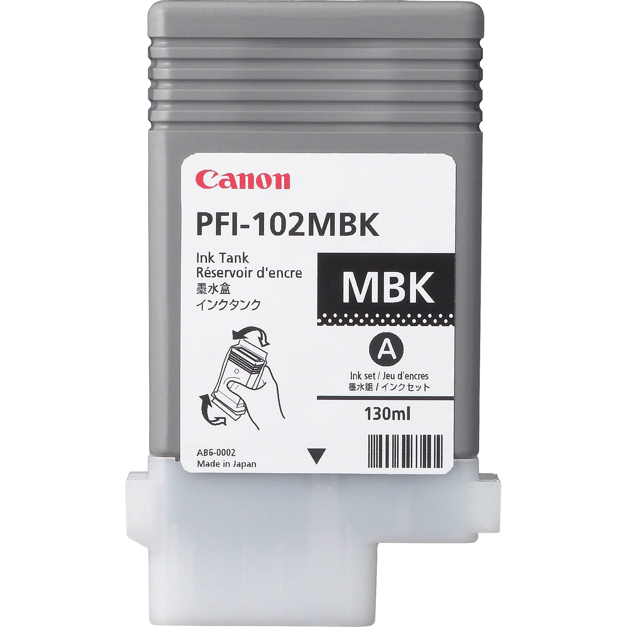 Canon Ipf PFI-102MBK Matte Black Ink Tank 130ML for 500 600 700 Models