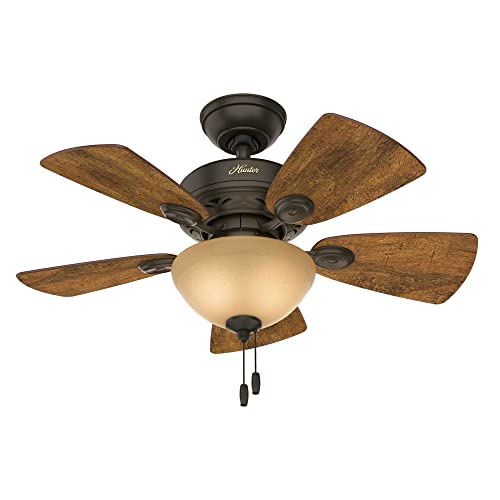 Hunter Fan Company Company 52090 Hunter Watson Indoor ceiling Fan with LED Light and Pull Chain Control, New Bronze finish