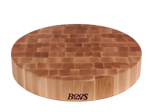 John Boos Block CCB183-R Classic Collection Maple Wood End Grain Round Chopping Block, 18 Inches Round x 3 Inches