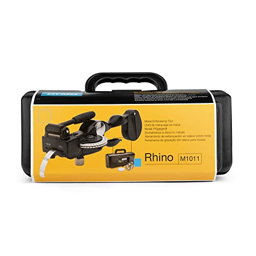 DYMO - D101105 Rhino Labeller, 1011 Metal Tape Embossing System Kit, 1-Carded (M1101) Black