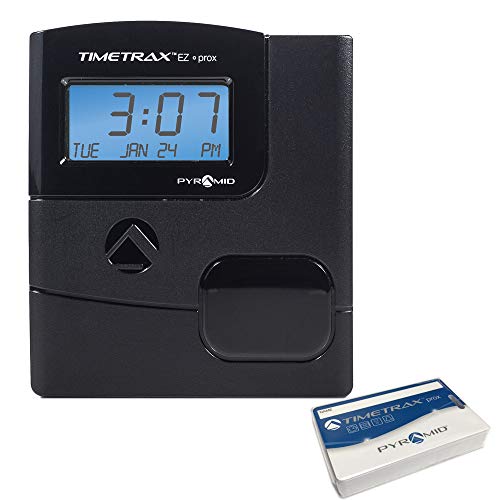 Pyramid Time Systems , TimeTrax TTEZ Prox (PPDLAUBKN) Automated Proximity Time Clock System with Software - Made in USA, Gray