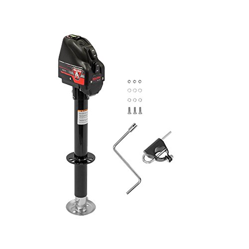 Bulldog Cases 500199 Powered Drive A-Frame Tongue Jack with Spring Loaded Pull Pin - 4000 lb. Capacity (Black Cover)